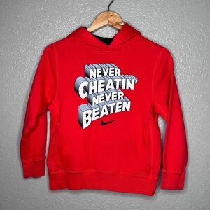 Nike Never Beatin Red Hoodie Size Medium